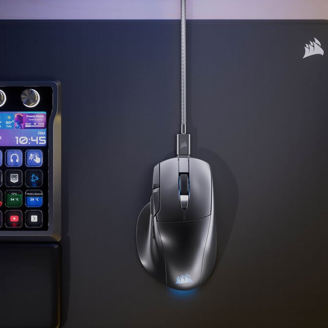 Corsair Nightsword v2 kabellose Gaming-Maus, optischer Sensor, 8.000Hz, RGB- schwarz image number 11