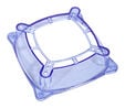 InLine L&uuml;fter-Adapter 120mm auf 70/80/92mm - transparent/blau image number null