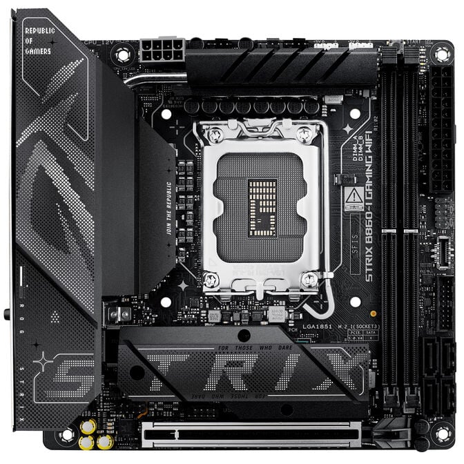 ASUS ROG Strix B860-I Gaming WiFi Mainboard, Sockel LGA 1851, Intel B860, Mini-ITX, DDR5 image number 2