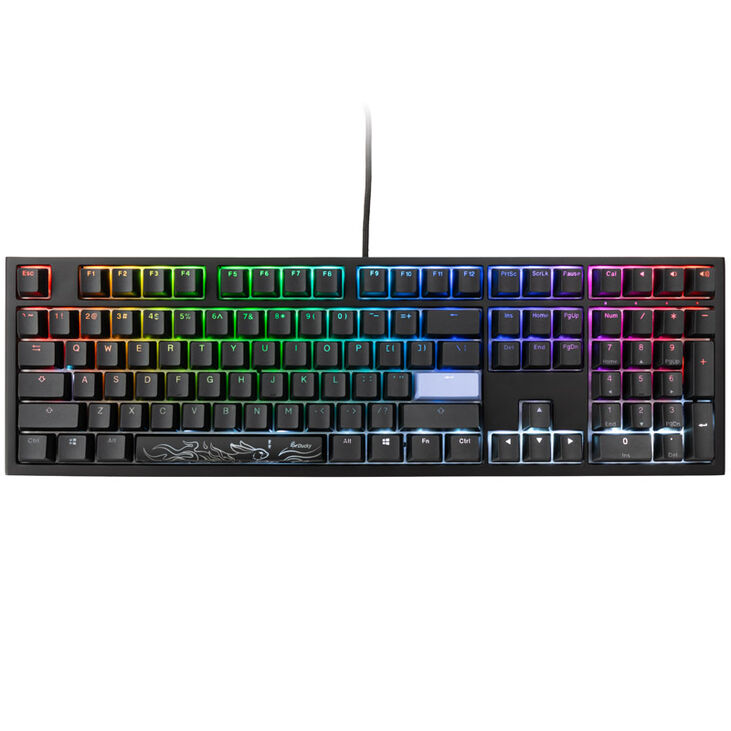Ducky Shine 7 PBT Gaming Tastatur - MX-Black  (US), RGB LED, blackout image number 1