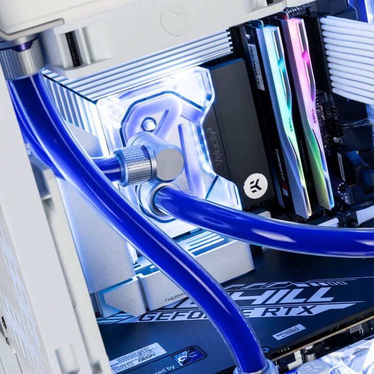 Gaming PC Blue Medusa XL, Intel Core i9-14900K, NVIDIA GeForce RTX 5080 - Custom Water Cooling image number 4