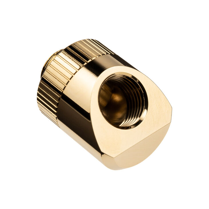 EK Water Blocks EK-Quantum Torque Angle 45 Degree G1/4 inch Female to G1/4 inch Male - Rotatable, gold image number 0