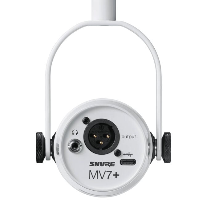 Shure MV7+-K Podcast Microphone XLR/USB - white image number 3