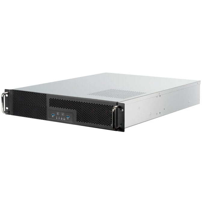 SilverStone RM23-502 Rackmount Server Case, ATX, USB 3.0 - 2U - black image number 0
