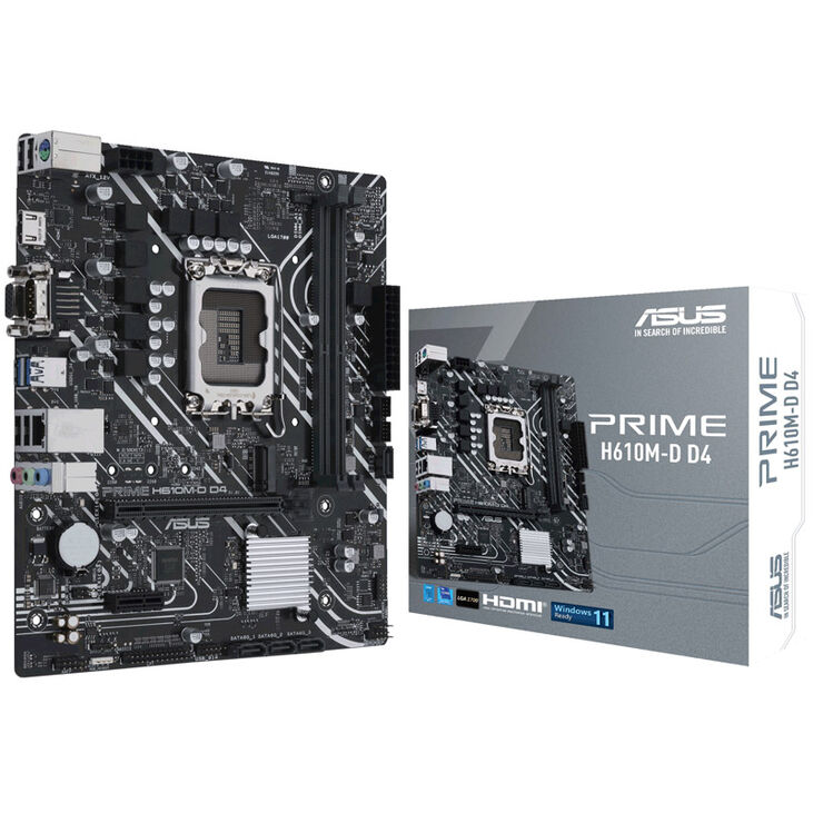 ASUS Prime H610M-D D4, Intel H610 Motherboard - Socket 1700, DDR4 image number 0