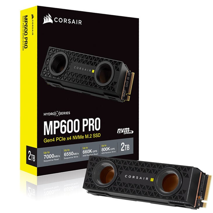 Corsair MP600 Pro Hydro X Edition NVMe SSD, PCIe 4.0, M.2 2280 - 2 TB image number 0
