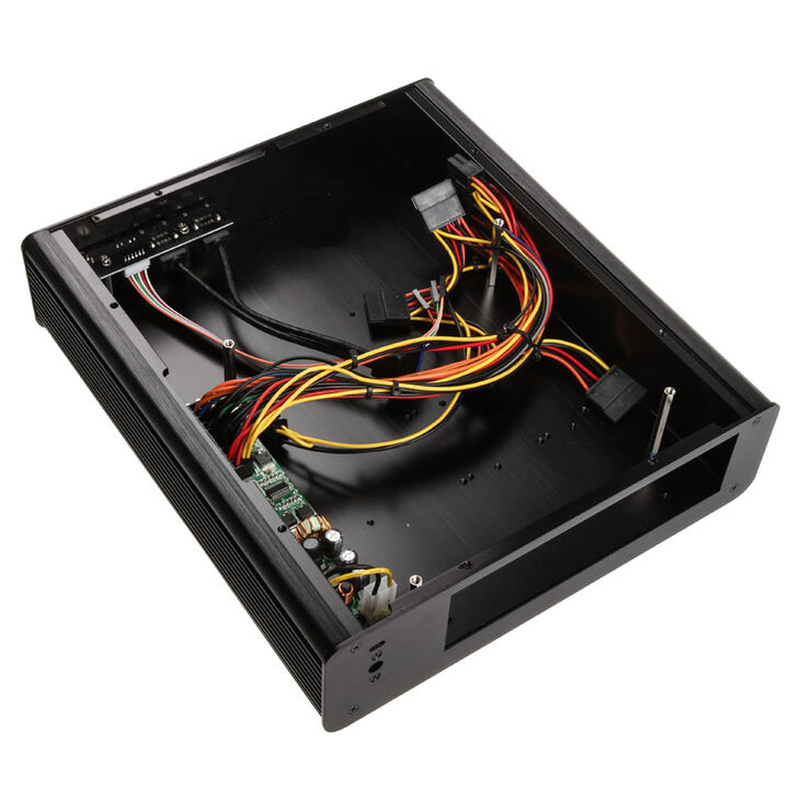 Akasa Euler M Fanless Mini-ITX case, 80W power supply, OEM - black image number 7