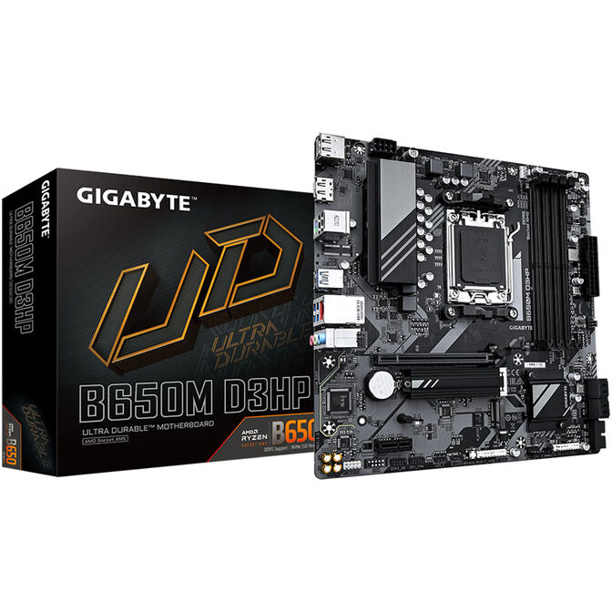 GIGABYTE B650M D3HP Mainboard, Sockel AM5, AMD B650, Micro-ATX, DDR5 image number 0