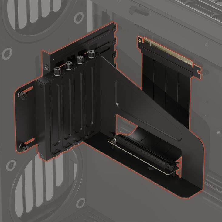 HAVN HS 420 Vertikale GPU-Halterung - schwarz image number 2