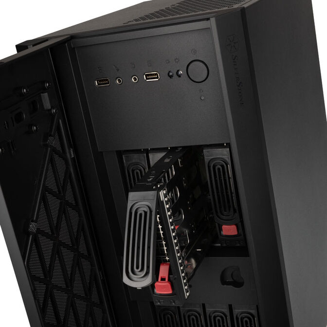 SilverStone SST-CS381 v1.1 Mini-ITX Storage, black image number 4