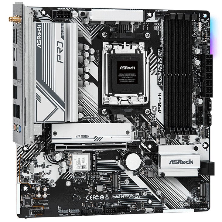 ASRock A620M Pro RS WiFi, AMD A620 Mainboard - Sockel AM5, DDR5 image number 1