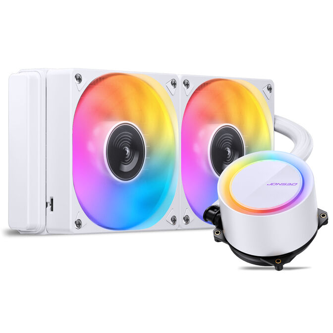 Jonsbo TG-240 AiO Wasserk&uuml;hlung, ARGB - 240mm, wei&szlig; image number 2