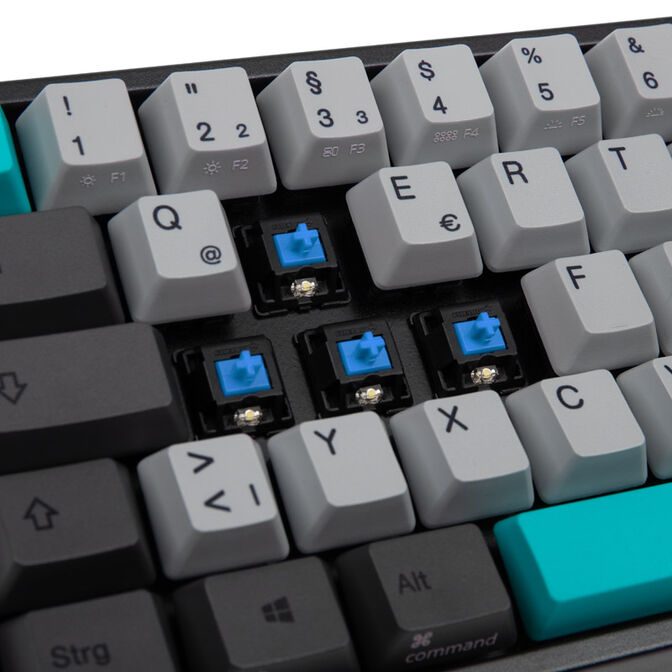 Ducky Miya Pro Moonlight TKL Gaming Keyboard for PC/Mac, MX-Blue, white LED - dark grey image number 6