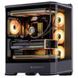 Jonsbo D400 PC-Geh&auml;use, Midi Tower, ATX, Tempered Glass - schwarz image number null