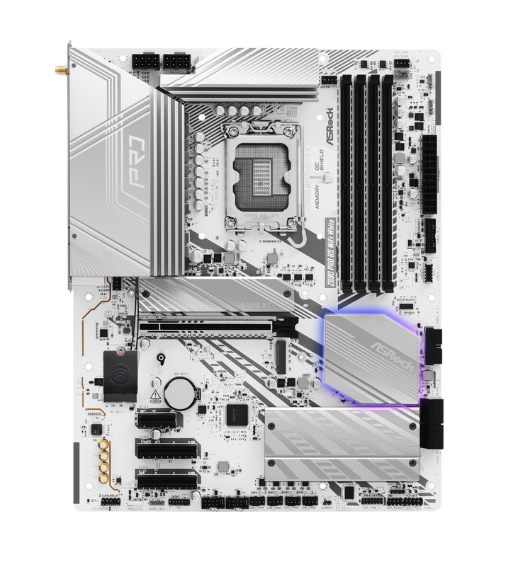 ASRock Z890 Pro RS WiFi White Mainboard, Sockel LGA 1851, Intel Z890, ATX, DDR5 image number 3