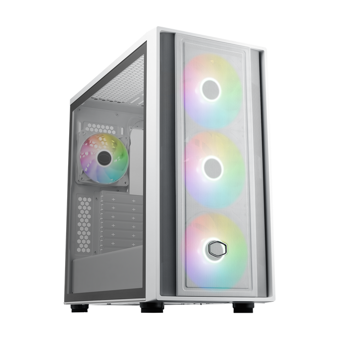 Cooler Master MasterBox 600 ARGB PC-Geh&auml;use, Midi-Tower, E-ATX, RGB, Tempered Glass - wei&szlig; image number 0