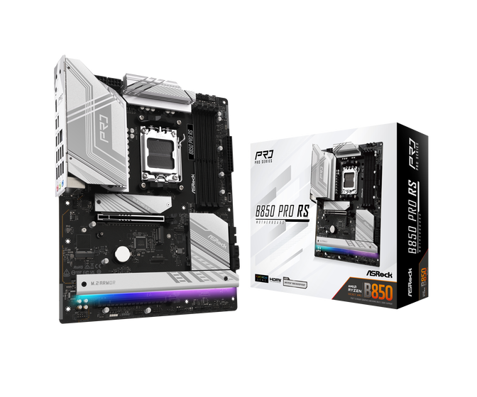 ASROCK B850 Pro RS Mainboard, Sockel AM5, AMD B850, ATX, DDR5 image number 0