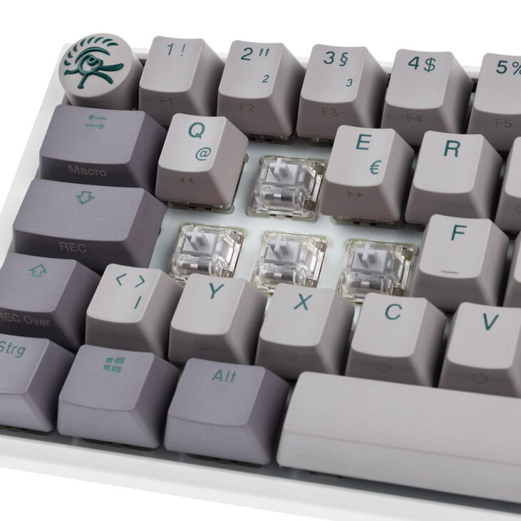 Ducky One 3 Mist Grey Mini Gaming Keyboard, RGB LED - MX-Speed-Silver image number 4