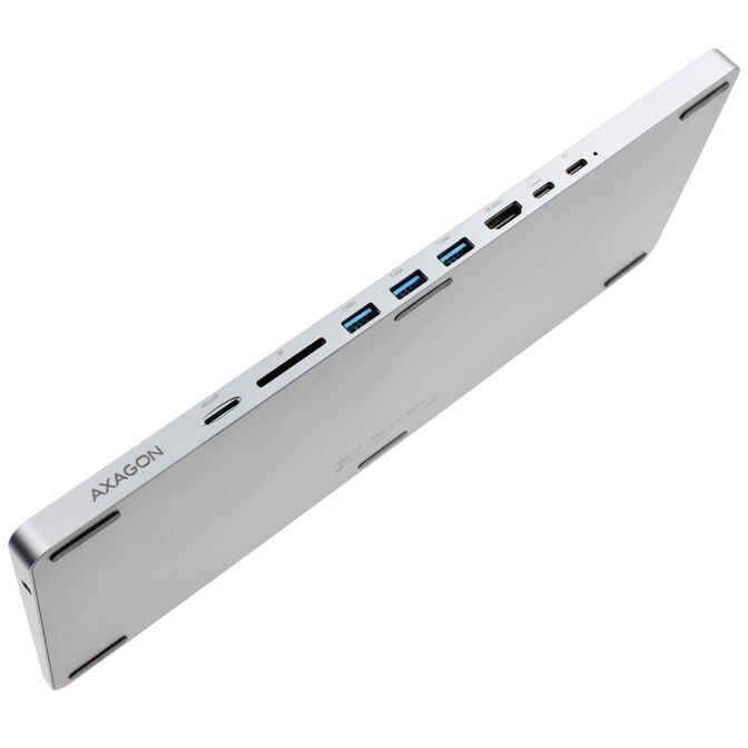 AXAGON HMC-KB keyboard USB-C 5Gbps with HUB, microSD/SD, 3x USB-A, HDMI 4K/60Hz, PD 100W, Audio, US layout image number 5