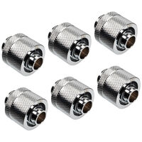 Alphacool Eiszapfen 16/10 mm Anschraubt&uuml;lle G1/4, 6-Pack - chrome