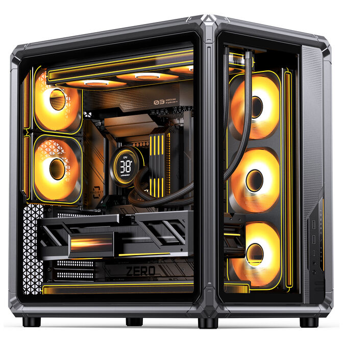 Jonsbo X400 PC-Geh&auml;use, Midi-Tower, ATX, Tempered Glass - grau image number 6