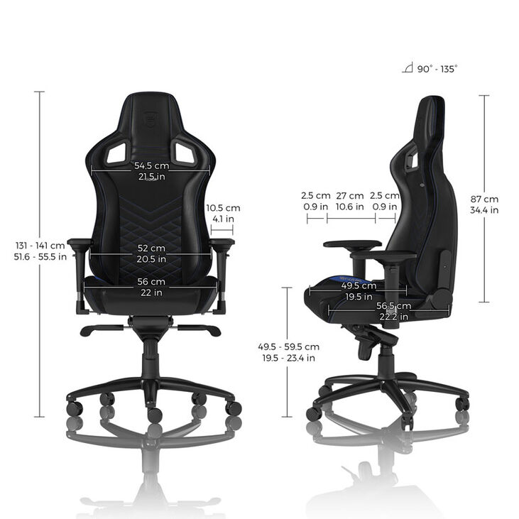 noblechairs EPIC Gaming Stuhl - schwarz/blau image number 2