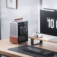 Jonsbo T6 PC Case, Mini-Tower, Mini-ITX, Tempered Glass, Wood &ndash; Silver image number null