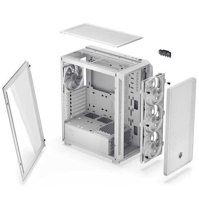 Endorfy Arx 500 ARGB PC Case, Mid Tower, ATX, Tempered Glass - including 4x 140mm ARGB Fans, White image number 16