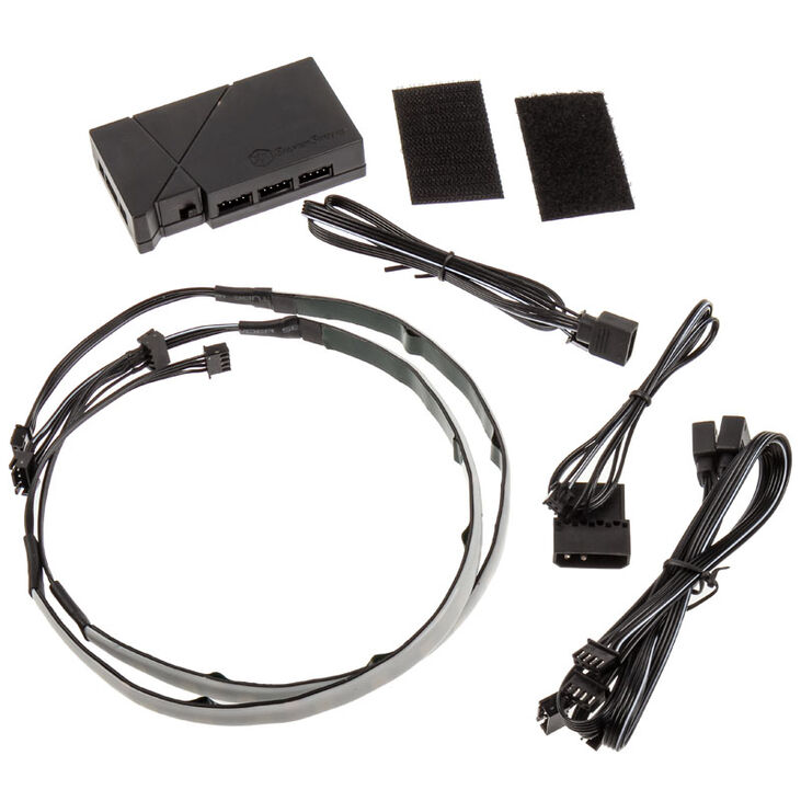 SilverStone SST-LSB01 RGB LED hub + 2x LED strips - black image number 6