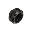 Bitspower Multi-Link Adapter Connection straight G1/4 inch female thread to 16mm OD hard tube - carbon black image number null