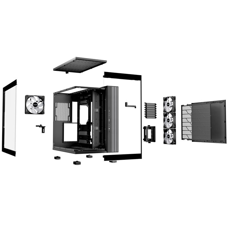be quiet! Light Base 600 LX Midi-Tower, Tempered Glass, ARGB - schwarz image number 8