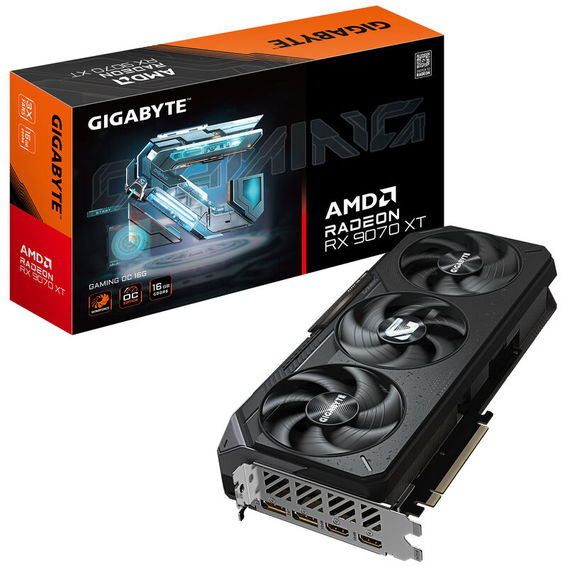 Gigabyte Radeon RX 9070 XT GAMING OC 16G Grafikkarte, 16384 MB GDDR6