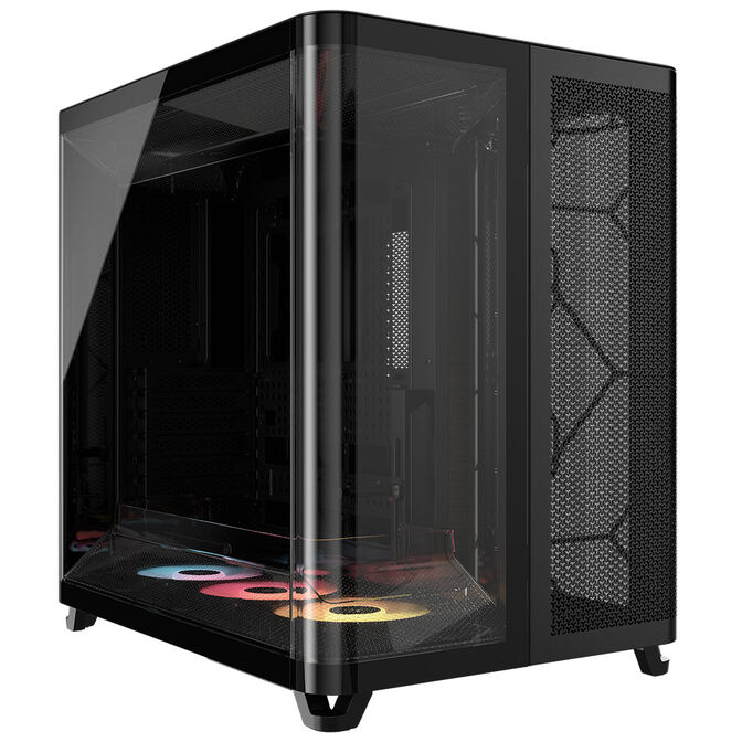 Corsair AIR 5400 RS-R ARGB PC Case, Mid Tower, Tempered Glass, RGB - includes 3x 120mm Fans, black image number 0