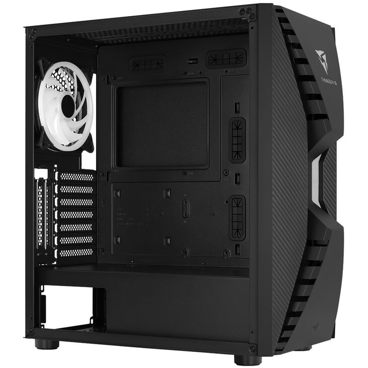 Aerocool Cronus Mid Tower, ARGB, Tempered Glass - Black image number 4