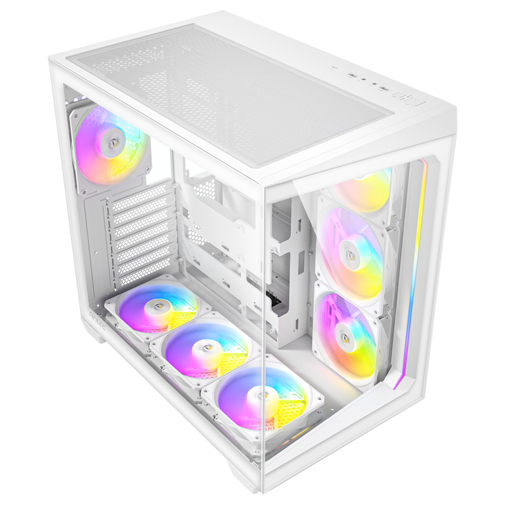 Antec C5 PC-Gehäuse, Midi-Tower, ATX, RGB, Tempered Glass  - weiß image number 15