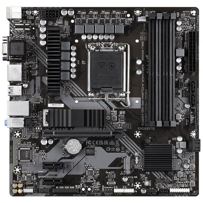 GIGABYTE B760M DS3H DDR4, Sockel LGA 1700, Intel B760M, Micro-ATX - DDR4 image number 2