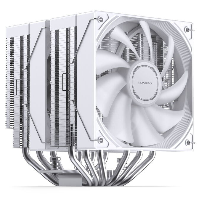 Jonsbo CB80 CPU Cooler, Dual-Tower, 2 x 120mm, PWM, RGB - white image number 2