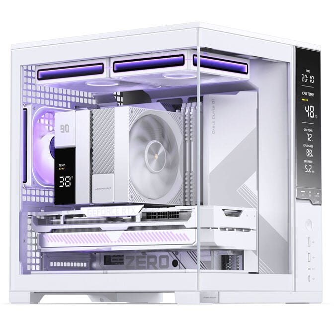 Jonsbo D34 PC-Geh&auml;use, Mini-Tower mATX, Display - wei&szlig; image number 1