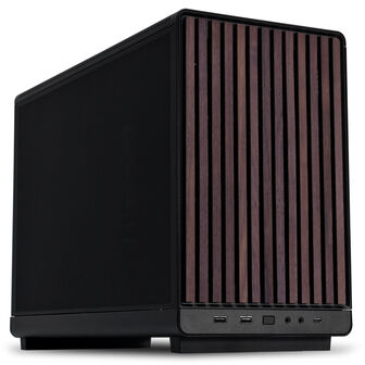 Lian Li DAN Cases A3-mATX Wood Edition PC-Geh&auml;use, Micro-ATX - Walnuss, schwarz