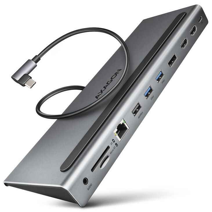 AXAGON 11-in-1 Hub mit USB-C Kabel und Netzladegerät image number 2