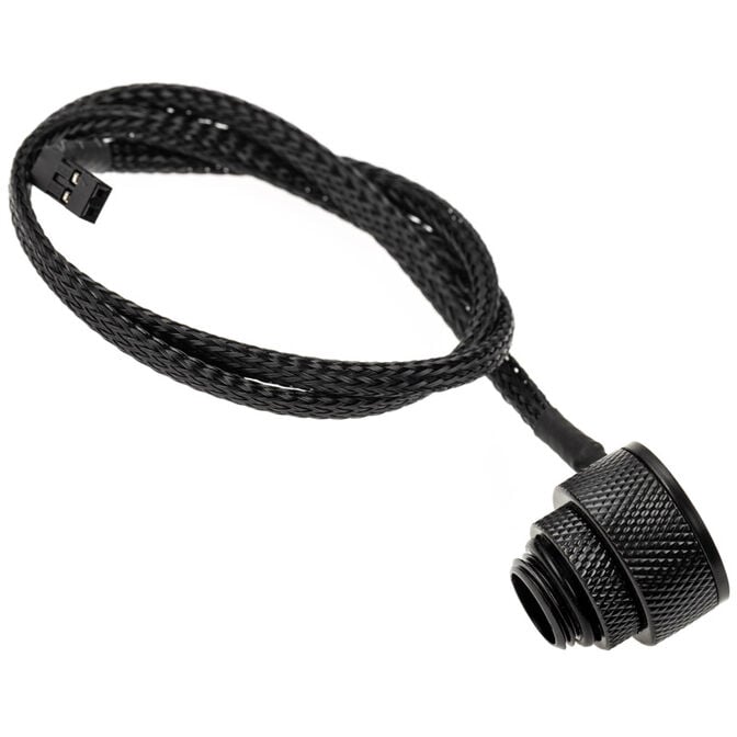 Alphacool Eiszapfen Temperatursensor G1/4 IG/IG mit AG Adapter - schwarz image number 2