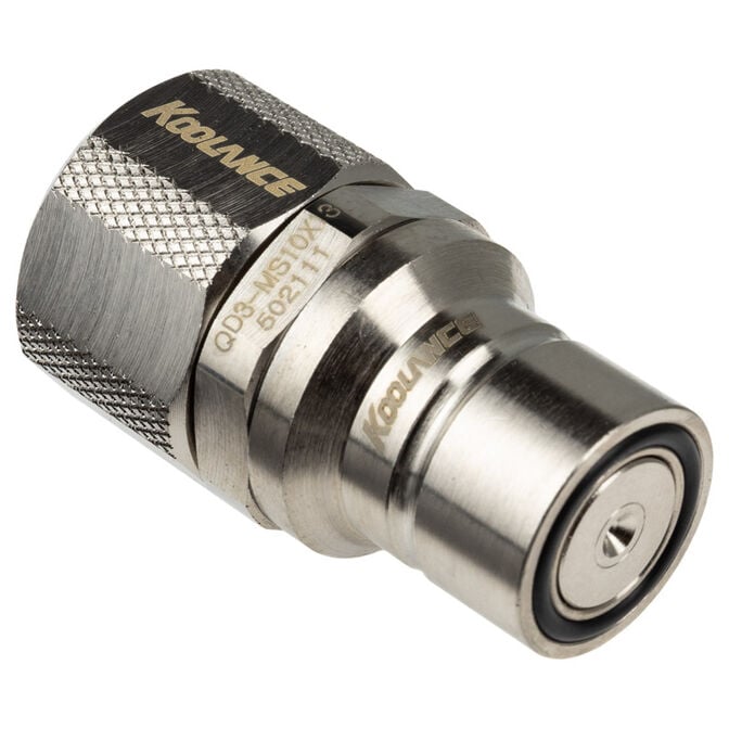 Koolance QD3 Schnellverschluss gerade m&auml;nnlich auf 13/10mm - no-spill, silber image number 0