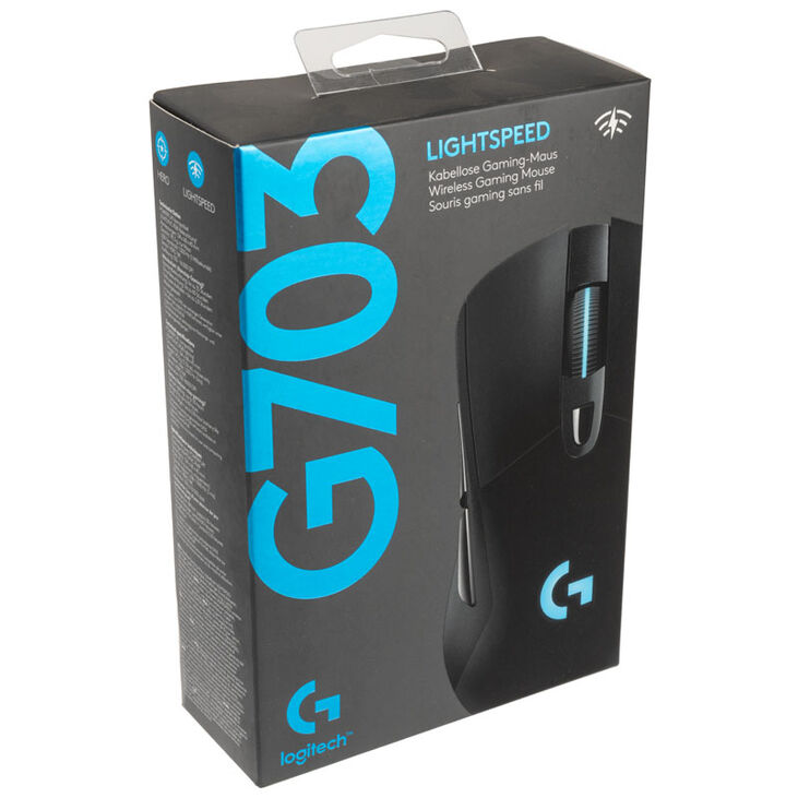 Logitech G703 Hero Lightspeed Gaming Maus - schwarz image number 8