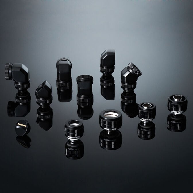 PHANTEKS Glacier Rotary Anschluss 45 Grad G1/4 Zoll AG auf 12mm AD Hardtube - drehbar, schwarz image number 5