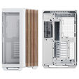 APNX V1 PC Case, Mid Tower, ATX, Tempered Glass &ndash; Wood, White image number null