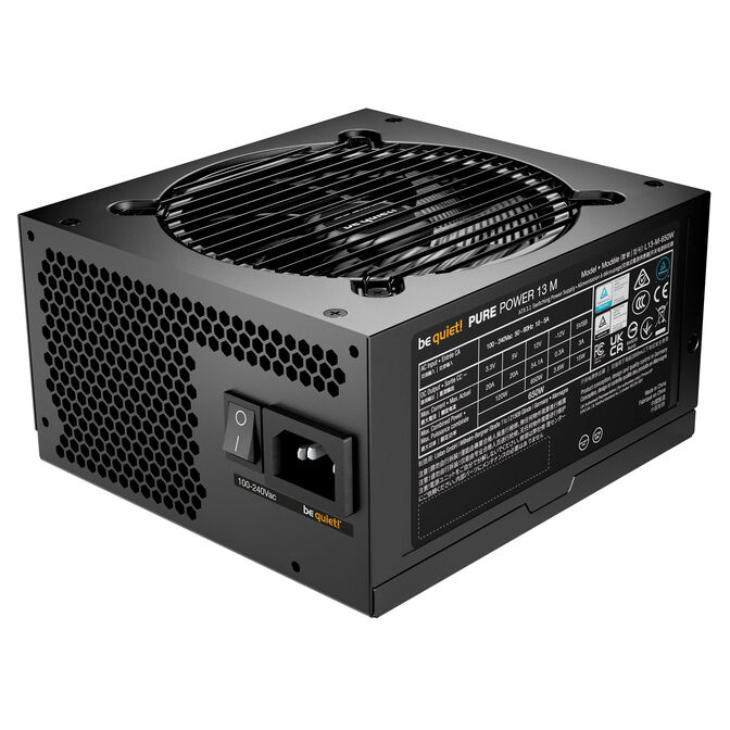 be quiet! Pure Power 13M 80 PLUS Gold Power Supply, ATX 3.1, PCIe 5.1 - 650 Watts, black image number 1