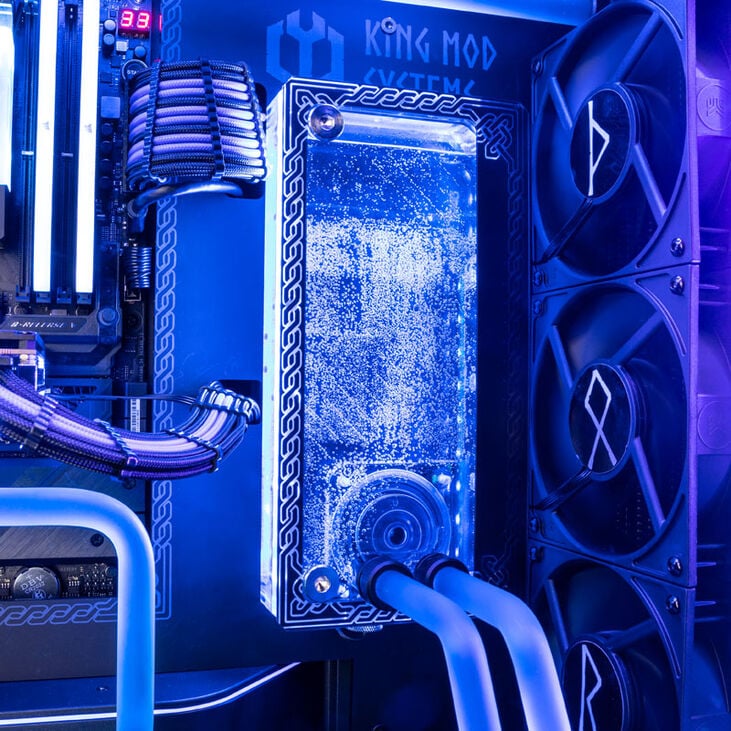 Gaming PC Stormbreakers Rage, Intel Core i9-14900K, NVIDIA GeForce RTX 5090 - Custom water cooling image number 6