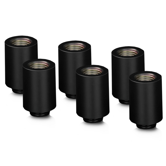Thermal Grizzly DeltaMate Extender Fitting - MF28, black, pack of 6 image number 0