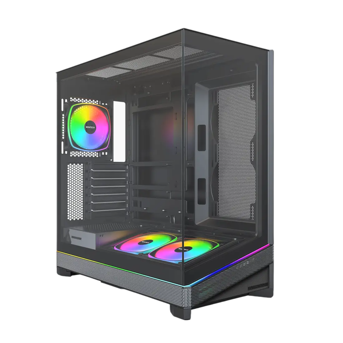 Montech Sky 3 PC Case, Mid Tower, ATX, ARGB, Tempered Glass - Black image number 0