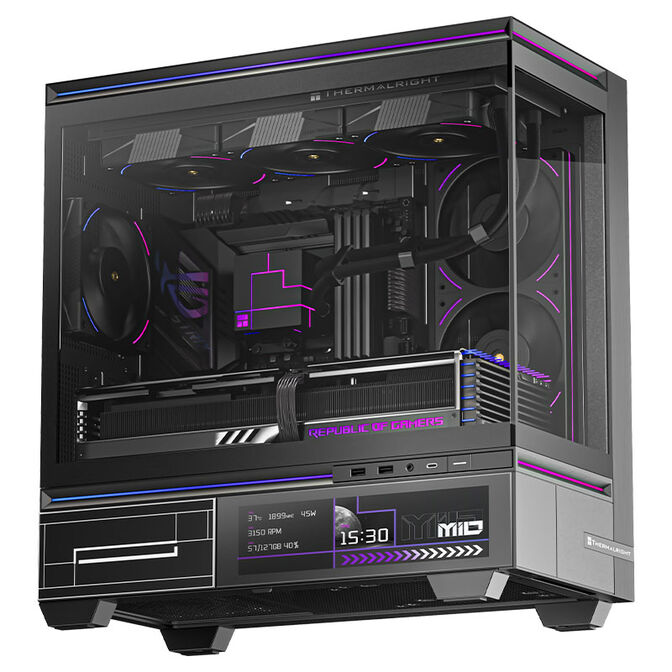Thermalright TL-M10 Vision PC Case, Mid Tower, ATX, Tempered Glass - Black image number 0